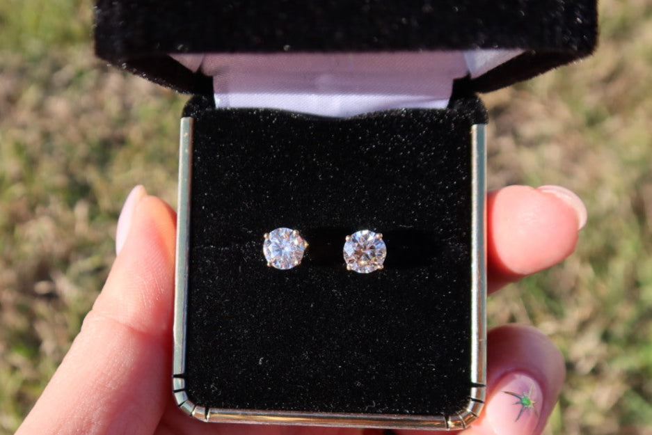 2.00ctw Round Cut Diamond Stud Earrings