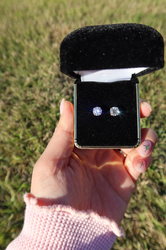 2.00ctw Round Cut Diamond Stud Earrings