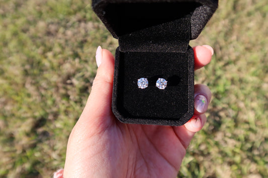 2.00ctw Round Cut Diamond Stud Earrings
