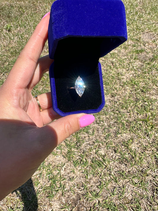 4.05ct Marquise Cut Lab-Grown Engagement Ring