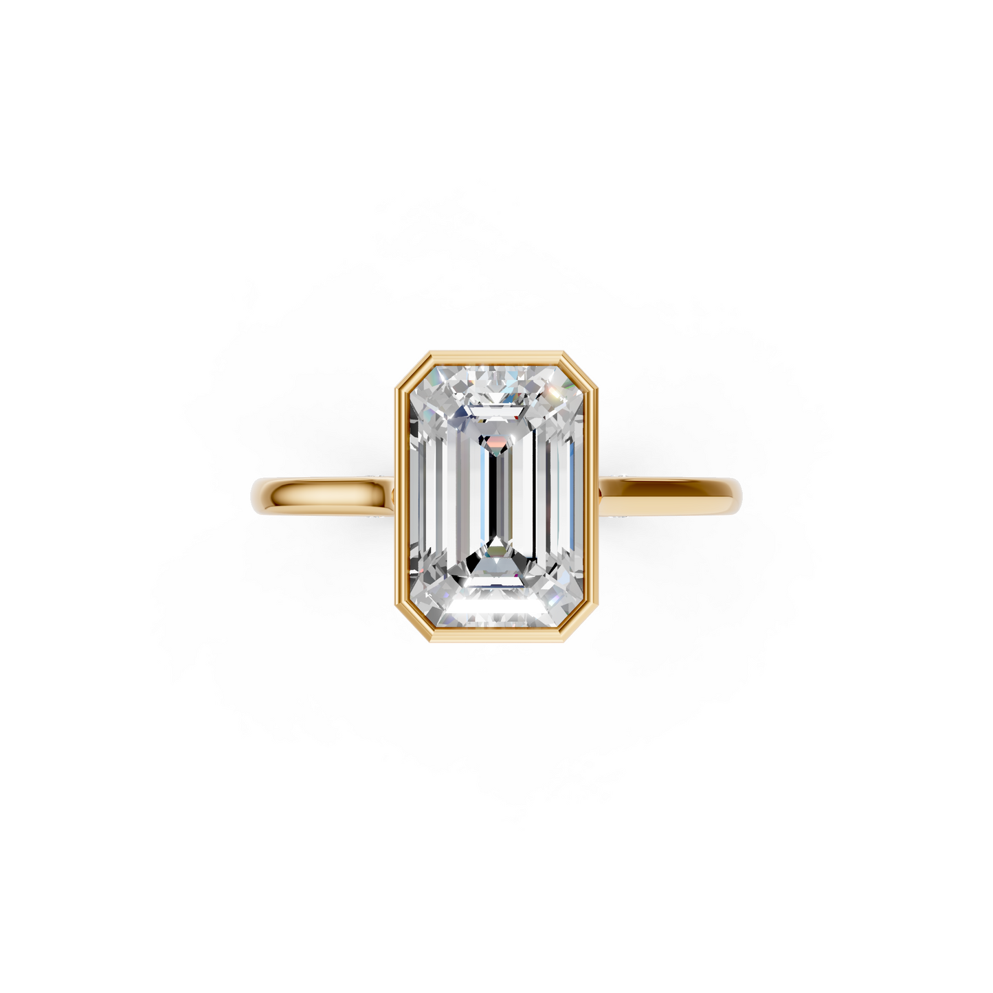 2.5ct Emerald Cut With Pavé Bridge Engagement Ring