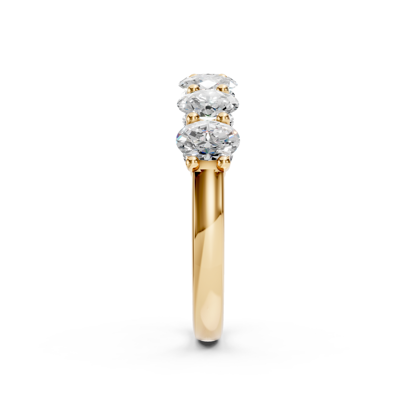 1.33ct Oval Cut Diamond Half Eternity Band