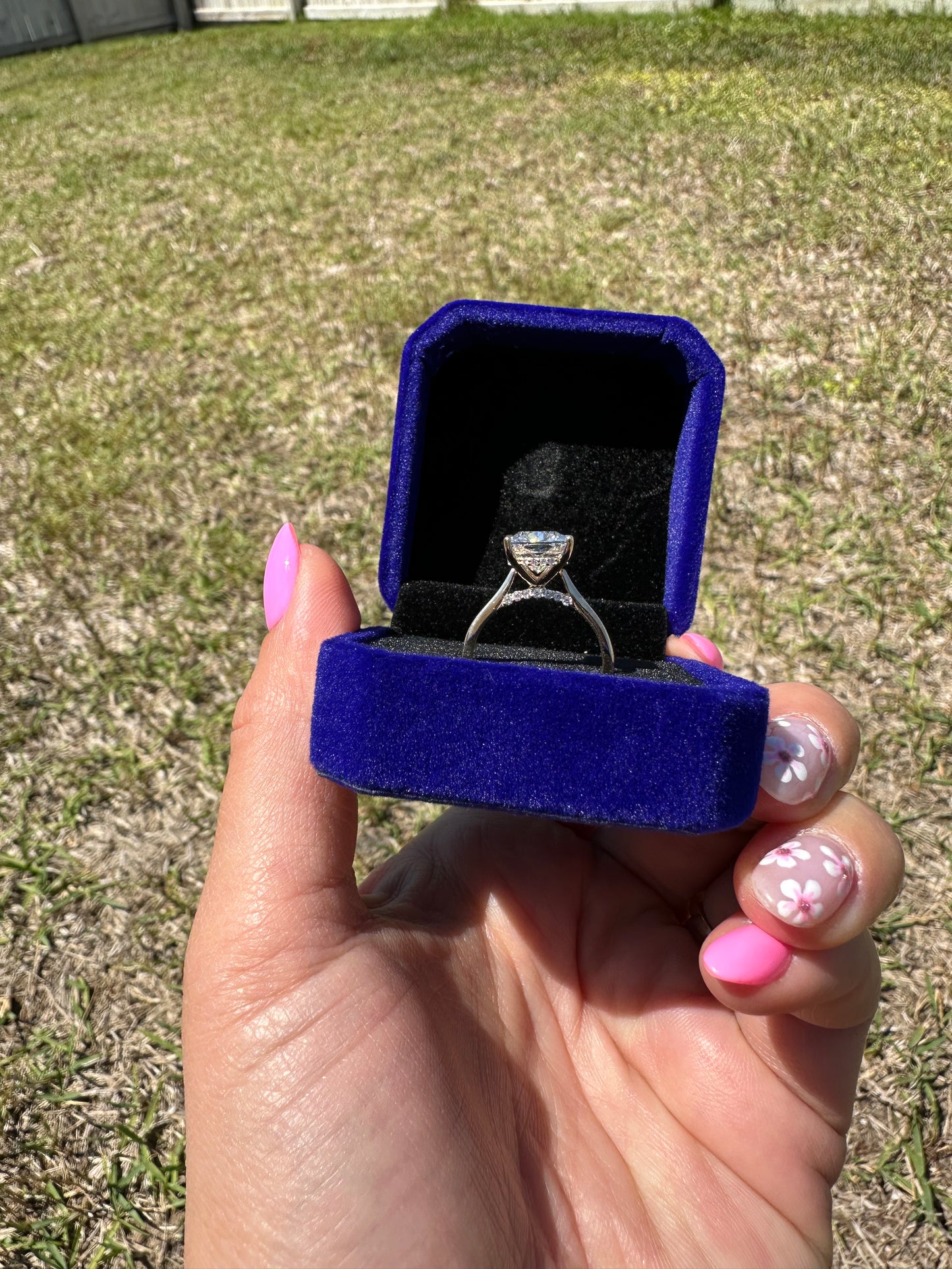 3.83ctw Elongated Cushion Cut Engagement Ring