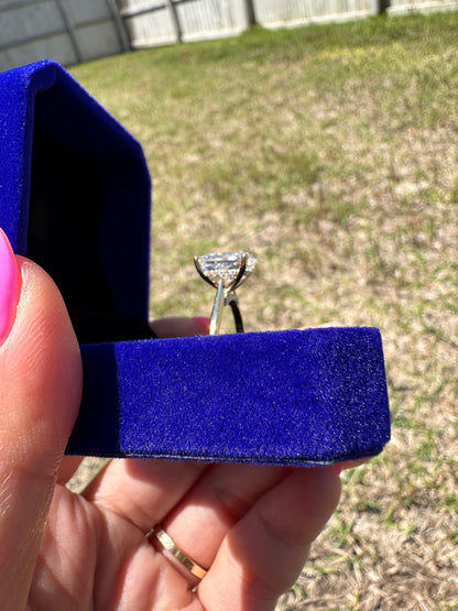 3.83ctw Elongated Cushion Cut Engagement Ring
