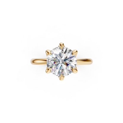 Tulip Solitaire 6-Prong - Setting Only