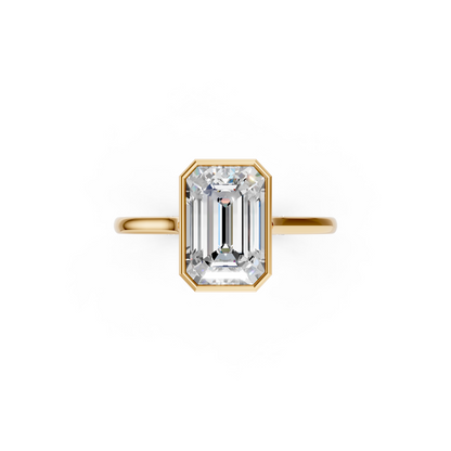 2.5ct Emerald Cut With Pavé Bridge Engagement Ring