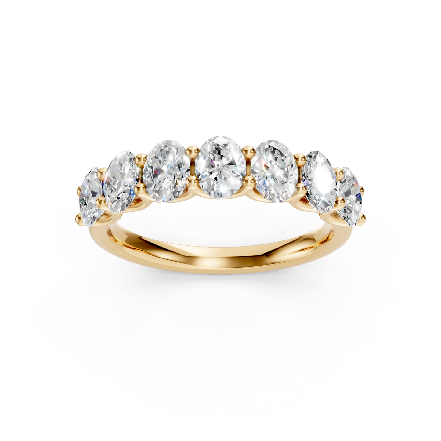 1.33ct Oval Cut Diamond Half Eternity Band