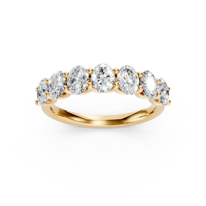 1.33ct Oval Cut Diamond Half Eternity Band