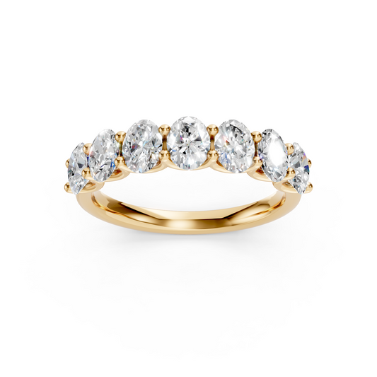 1.33ct Oval Cut Diamond Half Eternity Band