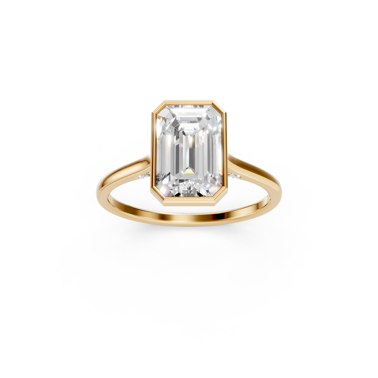 2.5ct Emerald Cut With Pavé Bridge Engagement Ring
