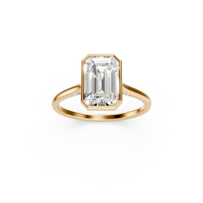 2.5ct Emerald Cut With Pavé Bridge Engagement Ring