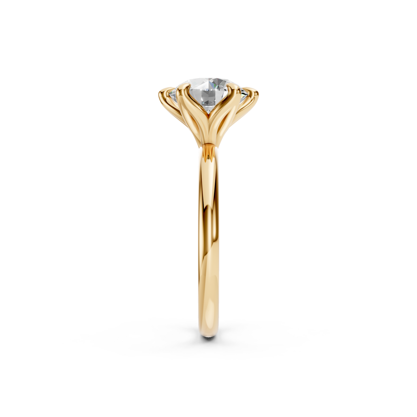 Tulip Solitaire 6-Prong - Setting Only