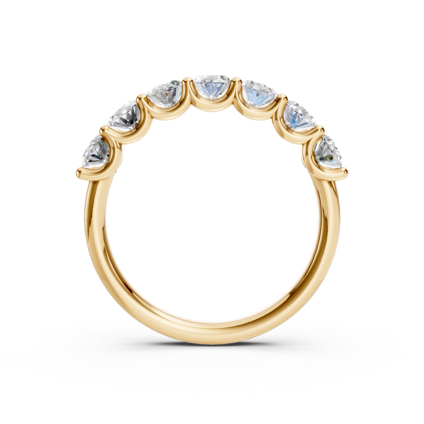 1.33ct Oval Cut Diamond Half Eternity Band