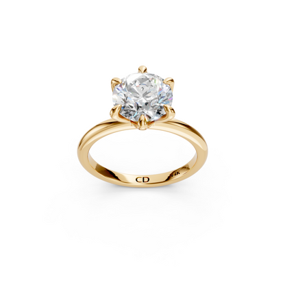 Tulip Solitaire 6-Prong - Setting Only