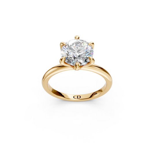 Tulip Solitaire 6-Prong - Setting Only