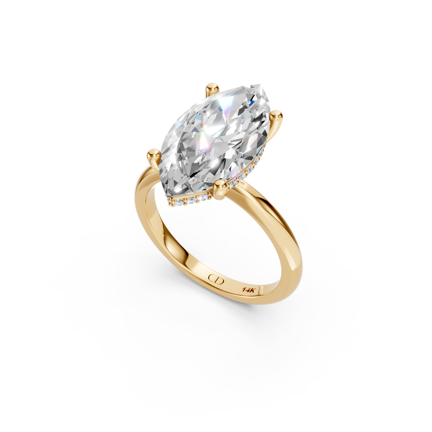 Crescent Halo - Marquise