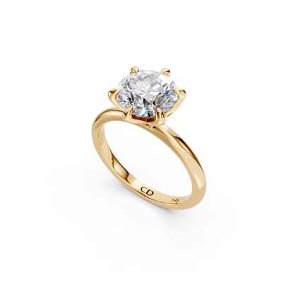Tulip Solitaire 6-Prong - Setting Only