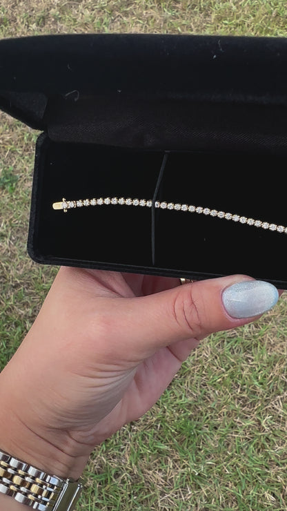 2.01ctw Yellow Gold Tennis Bracelet