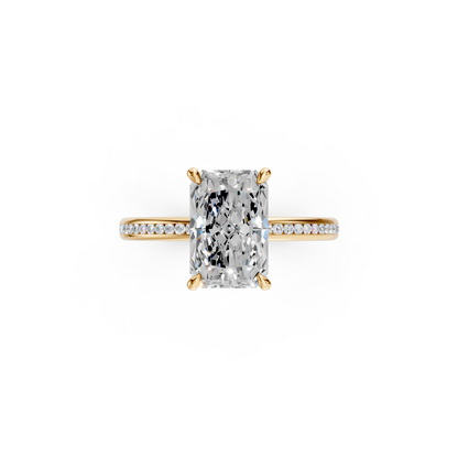 2.5ct Radiant Cut With Channel Set Pavé Engagement Ring